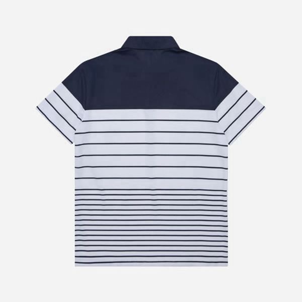 Fila Golf Pinstripe S/S Men's Polo Shirts - Navy/White,NZ 824-41387